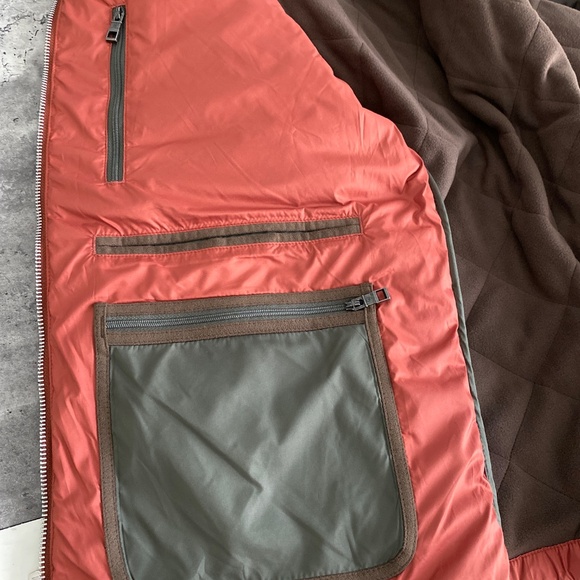 Peter Millar Norfolk Quilted Bomber Jacket Medium Burnt Orange - Picture 10 of 14